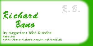 richard bano business card