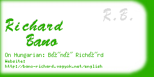 richard bano business card